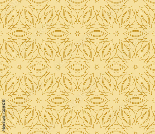 Abstract Vector seamless pattern with abstract floral and leave style.