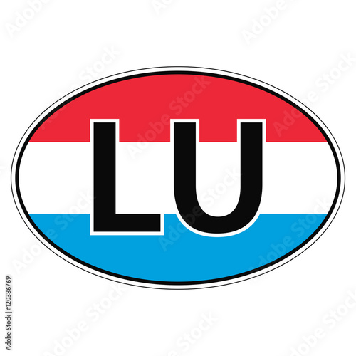 Sticker on car oval, ellips...