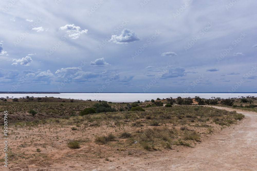 Salt lake in the outback, Australia