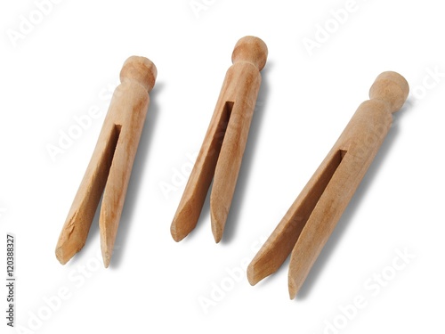 Wooden cloth pegs