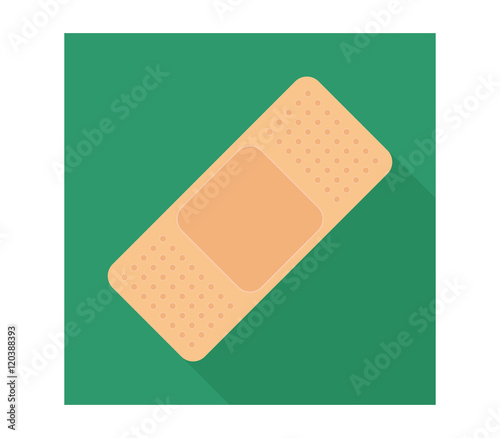 icon medical patch in flat design