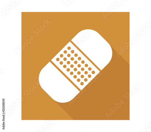 icon medical patch in flat design