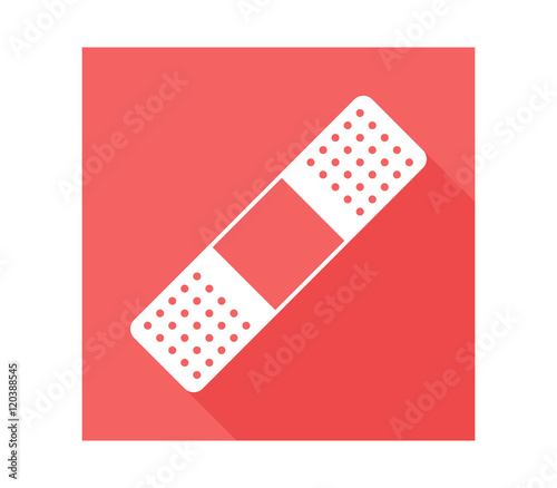 icon medical patch in flat design