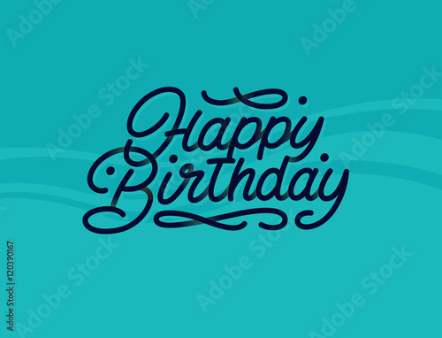 Happy birthday premium lettering with beautiful shadows