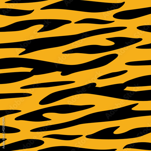 Fototapeta Naklejka Na Ścianę i Meble -  Tiger Skin animal texture wallpaper Vector