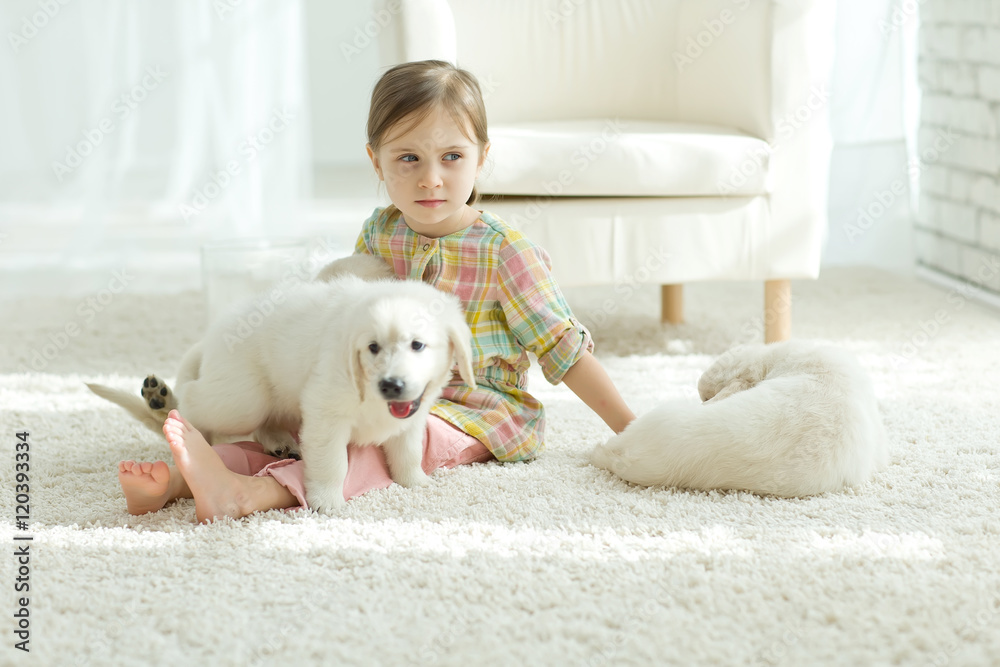 Child and dog Child and dog