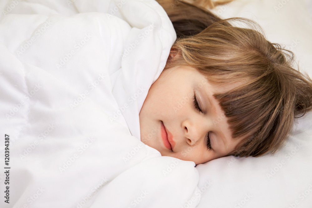 Little girl sleep in bed Little girl sleep in bed