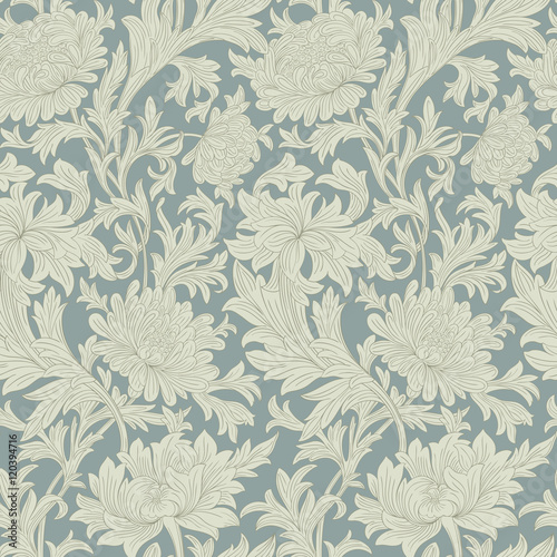 Modern floral seamless pattern for your design. Print on paper or textile. Desktop wallpaper. Vector illustration. Background.