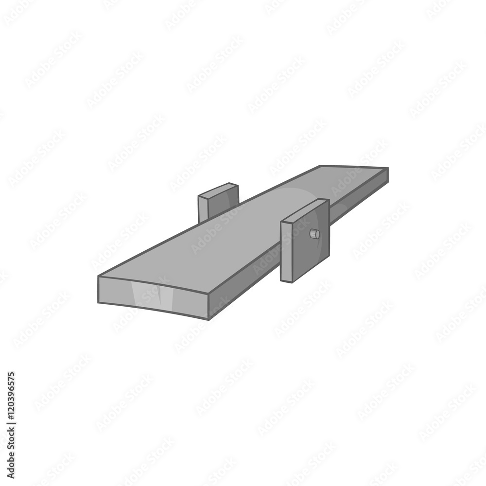 Seesaw icon in black monochrome style on a white background vector illustration Seesaw icon in black monochrome style on a white background vector illustration