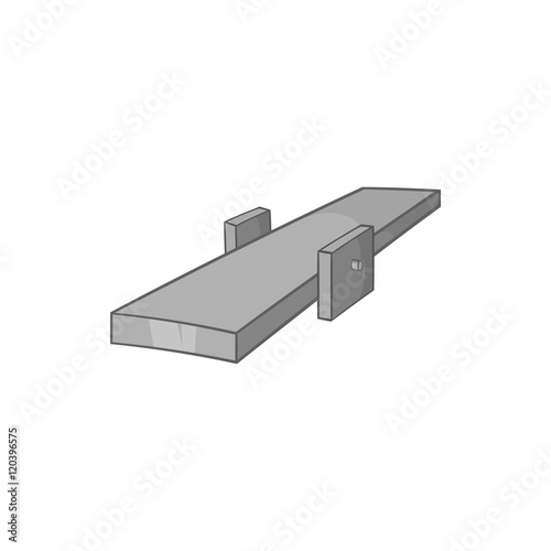 Seesaw icon in black monochrome style on a white background vector illustration