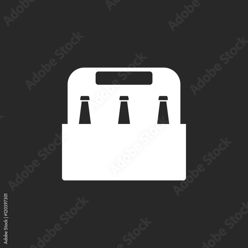 Pack of beer sign simple icon on background