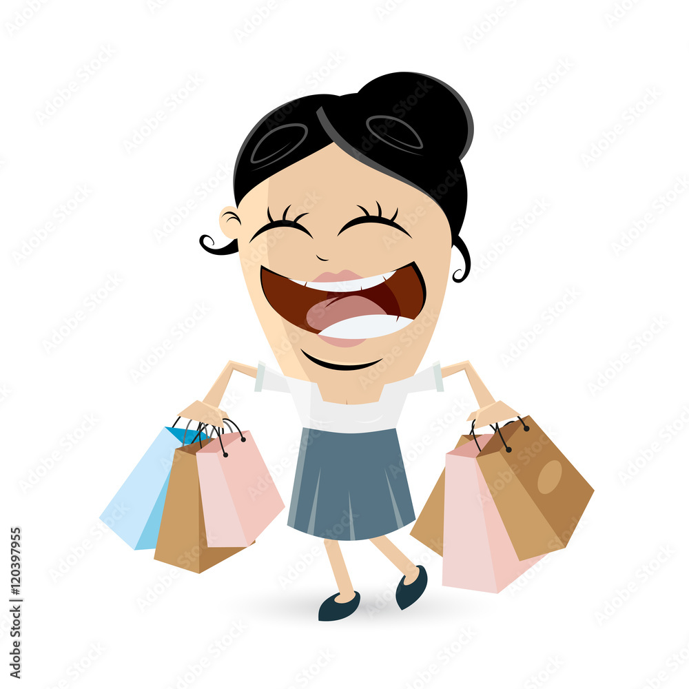 happy woman with shopping bags happy woman with shopping bags