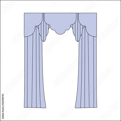  curtains. interior textiles.  interior decoration textiles sket