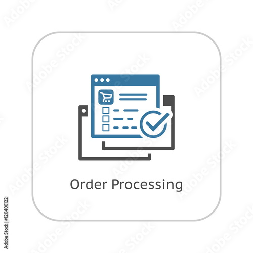 Order Processing Icon. Flat Design.