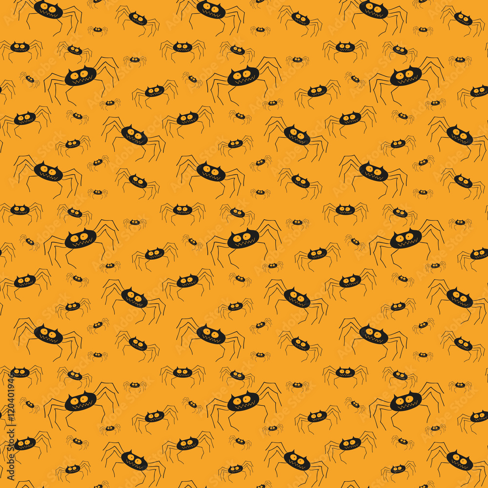 Halloween pattern with spiders. Halloween pattern with spiders.