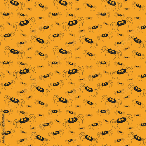 Halloween pattern with spiders.