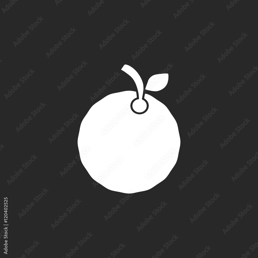 Orange sign simple icon on background Orange sign simple icon on background