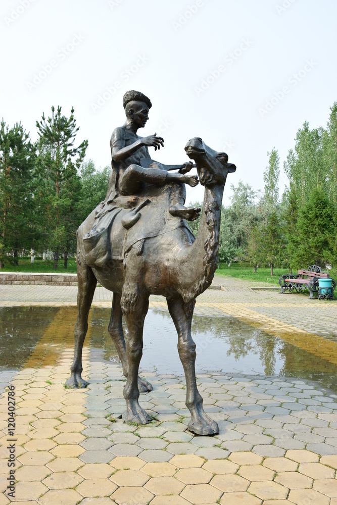 Street sculpture in Astana, capital of Kazakhstan Street sculpture in Astana, capital of Kazakhstan