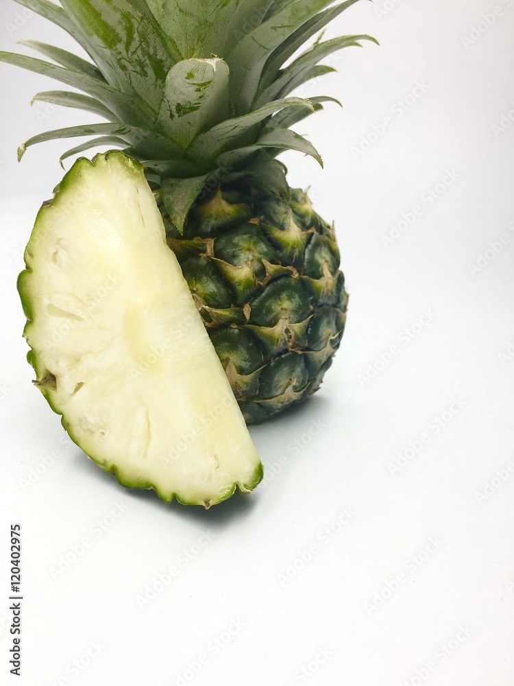 ripe whole pineapple isolated on white background ripe whole pineapple isolated on white background