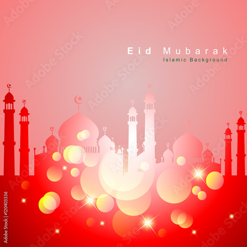 Arabic Islamic calligraphy of Eid Mubarak. Background. Vector and Illustration, EPS 10.