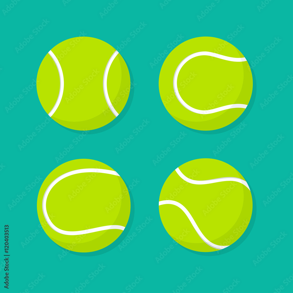 Tennis ball vector icon