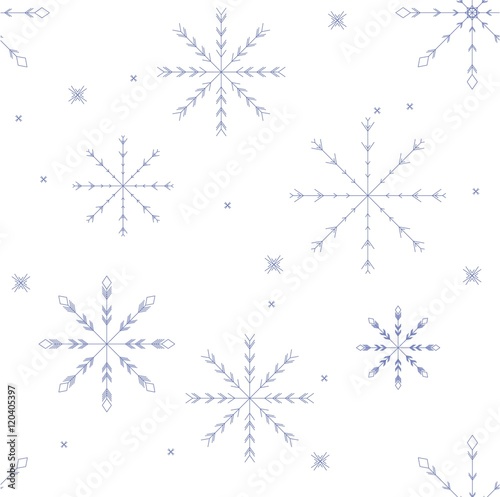  Christmas. New Year print. snowflakes.