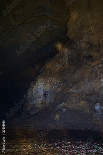 Inside of beautiful dark cave 