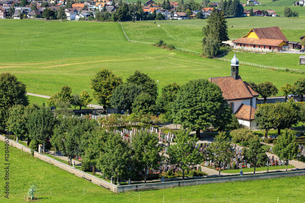 Fototapeta View in Einsiedeln, Switzerland