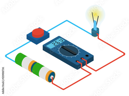 infographic of measurement multimeters voltage circuit