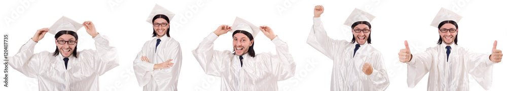 Young man ready for university graduation Young man ready for university graduation