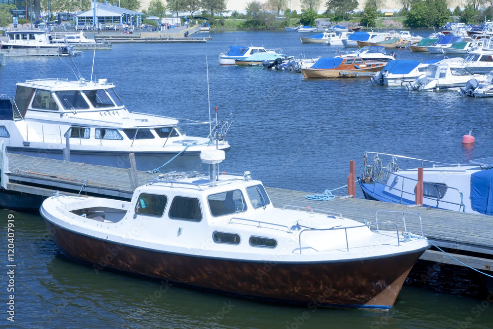 Sailboat harbor at summer day Sailboat harbor at summer day