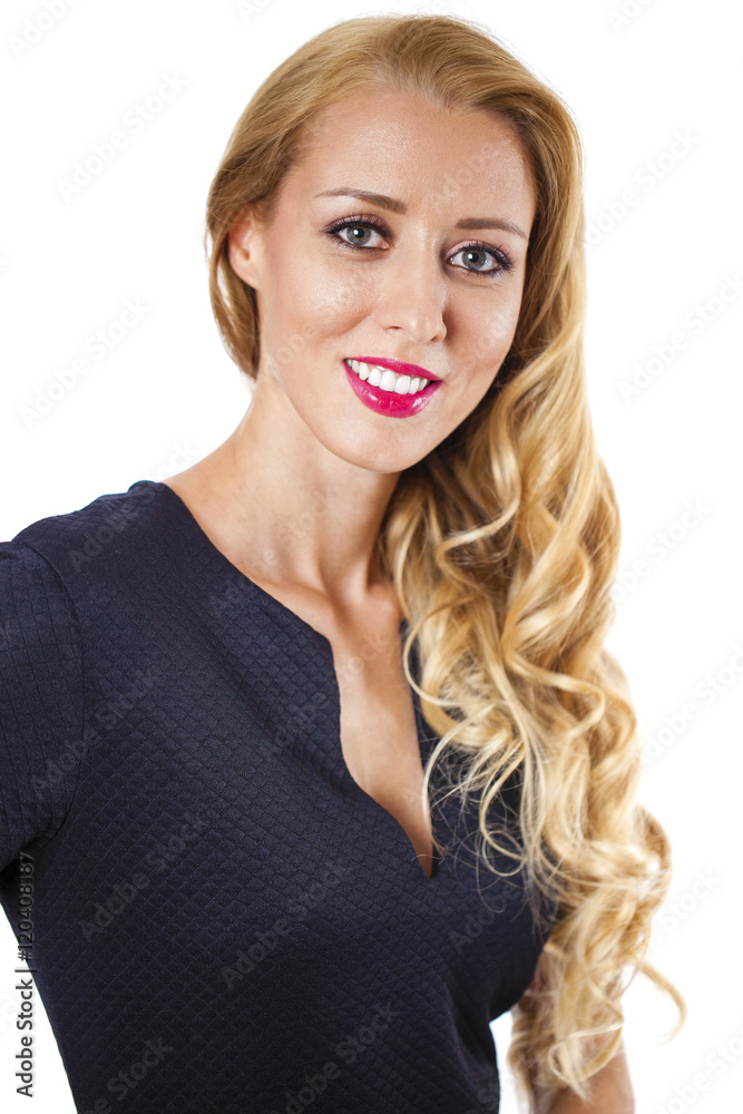 Portrait close up of young beautiful blonde woman Portrait close up of young beautiful blonde woman