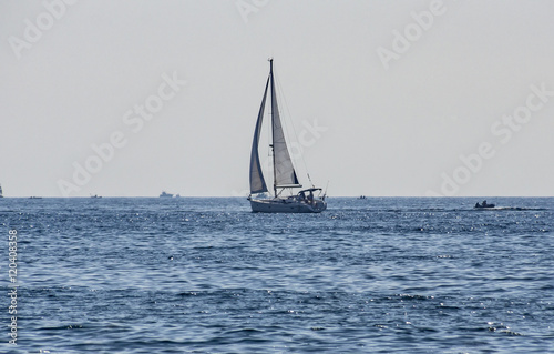 Yacht in ocean waters © Venka
