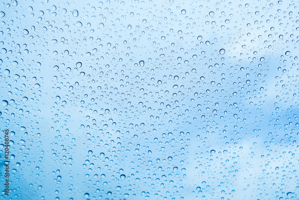 water drops on glass