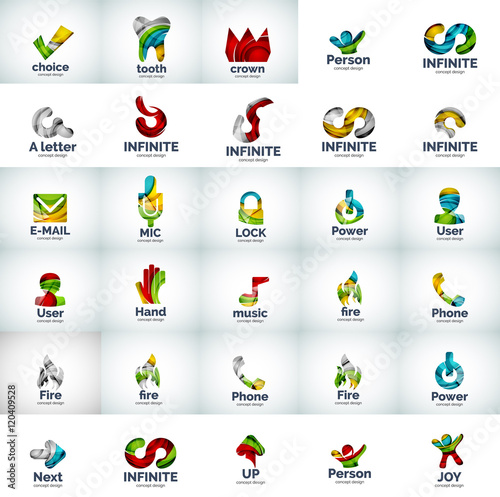 Vector abstract business logo collection