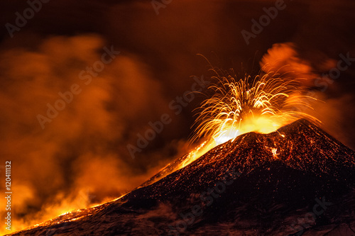 Billede på lærred Etna eruption - Catania, Sicily