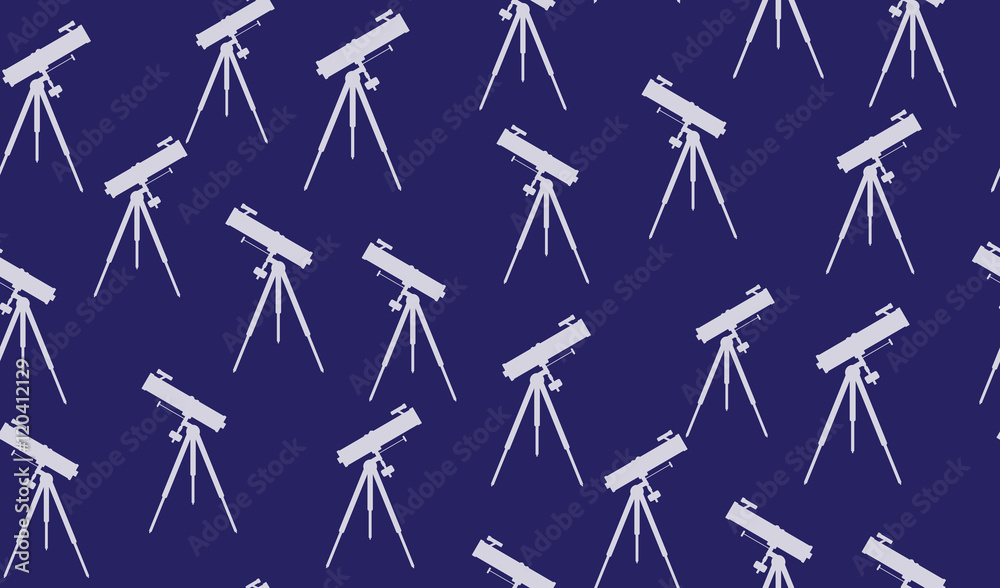Vector seamless background of telescopes Vector seamless background of telescopes