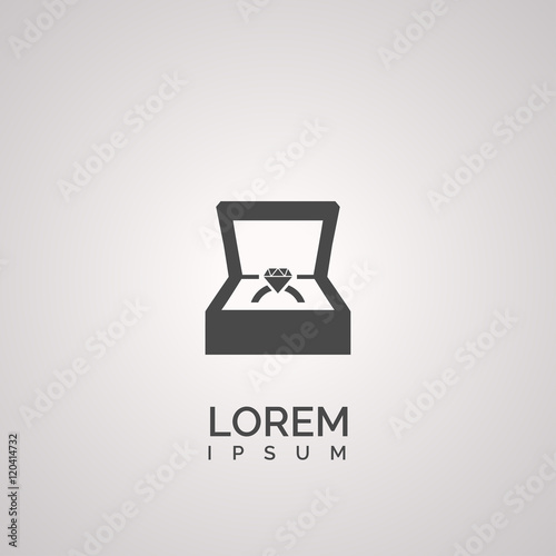 ring box icon. vector illustration