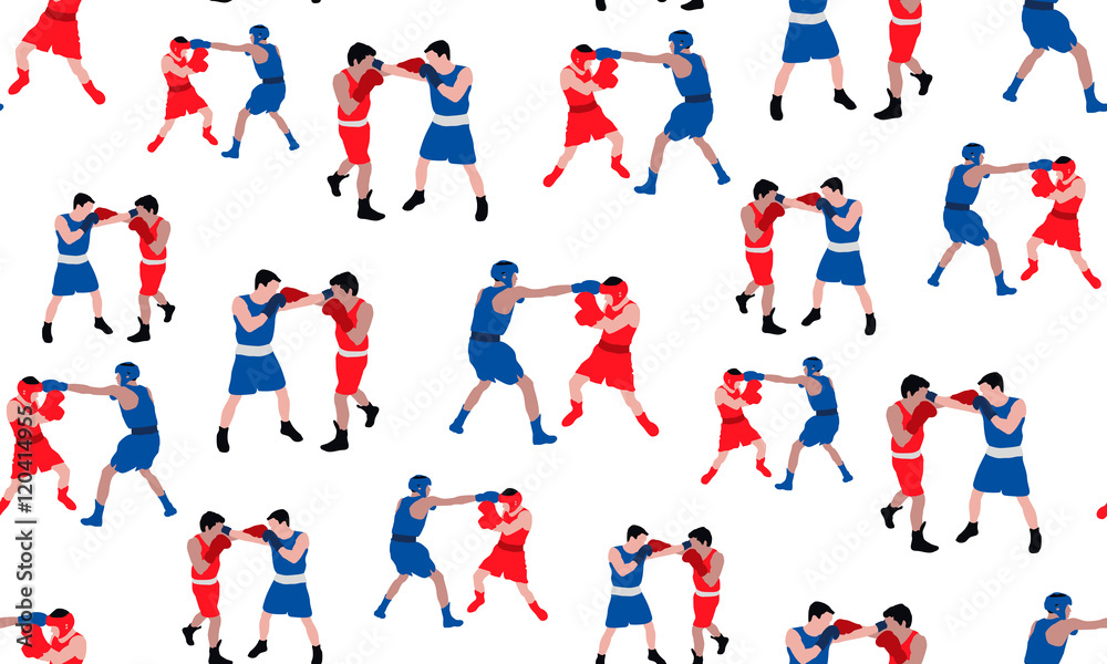 Vector seamless background of Boxing Vector seamless background of Boxing
