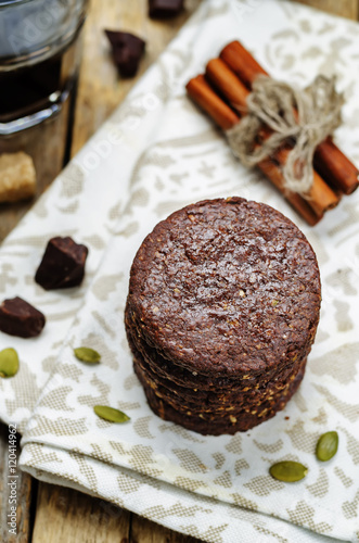 Mexican chocolate Pepita shortbread cookies