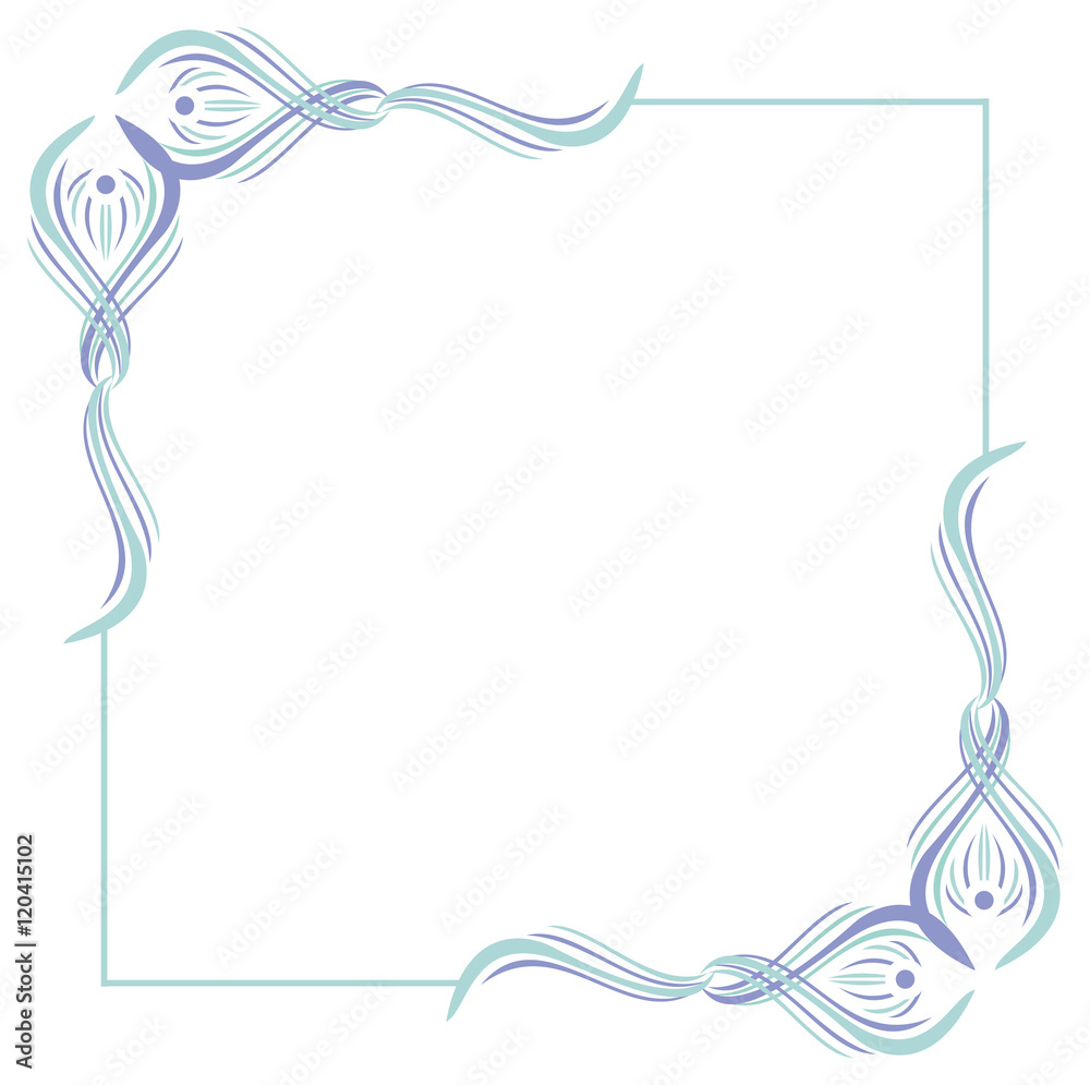 Vector square frame with empty space for text or photo. Blue vertical frame suitable for different greeting cards, invitations, backgrounds, prints, winter decorations. Vector square frame with empty space for text or photo. Blue vertical frame suitable for different greeting cards, invitations, backgrounds, prints, winter decorations.