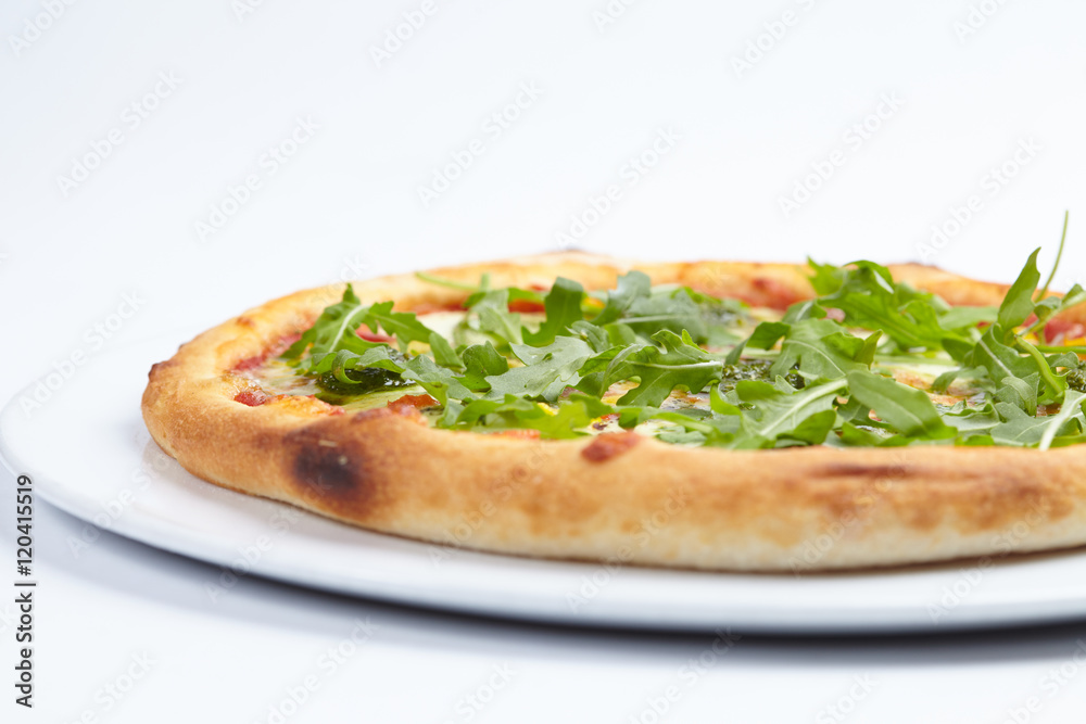 pizza on the white pizza on the white