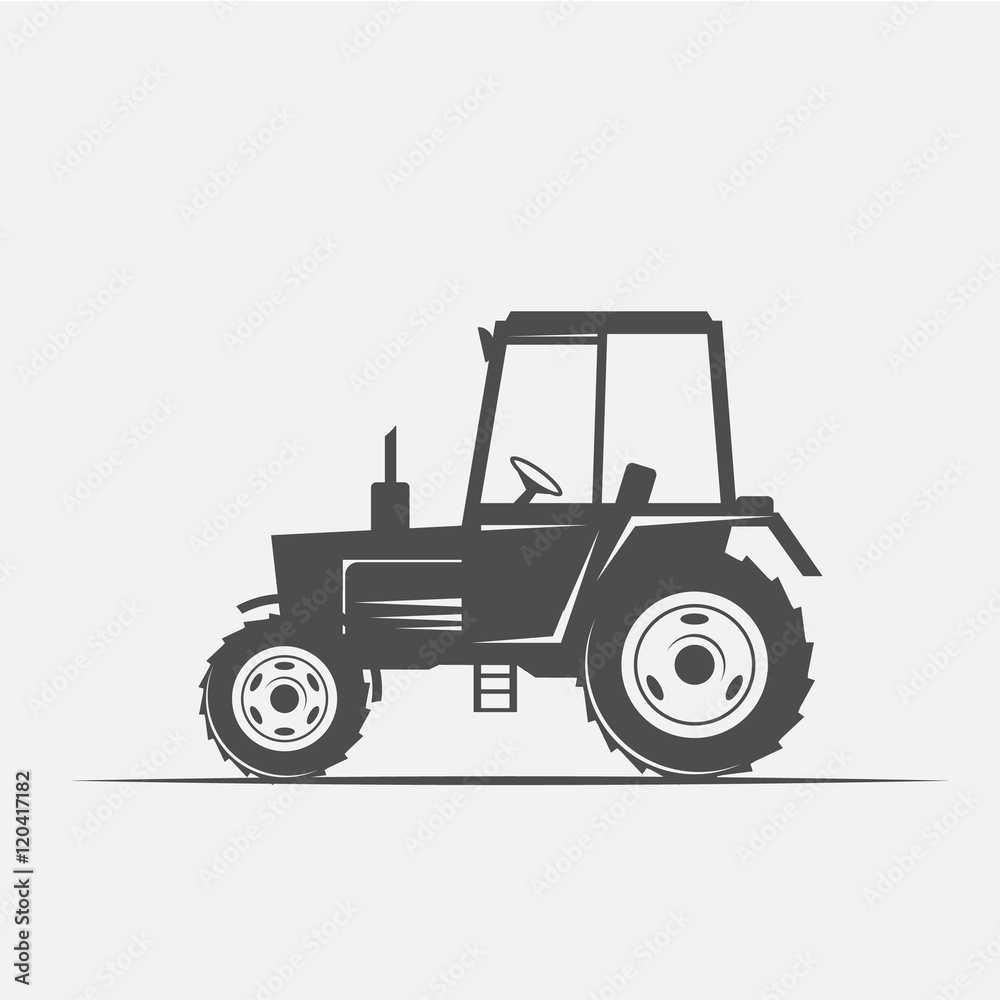 tractor in vintage style