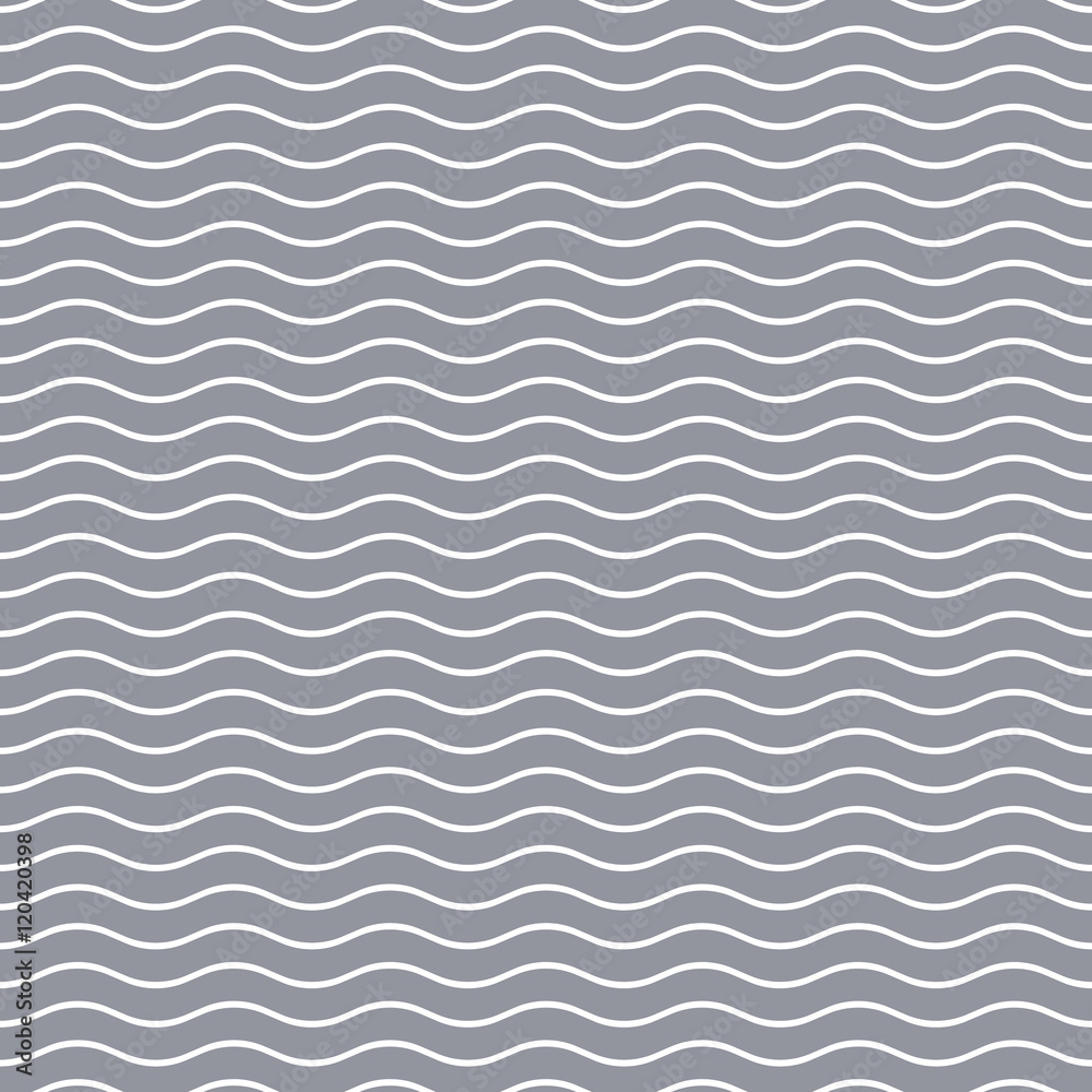Simple gray seamless wavy line pattern Simple gray seamless wavy line pattern