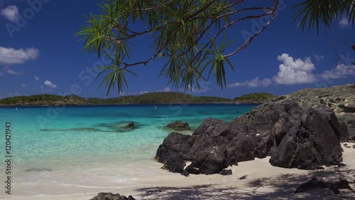 panning video of Turtle Bay, Caneel Bay with audio, St John, United States Virgin Islands photo