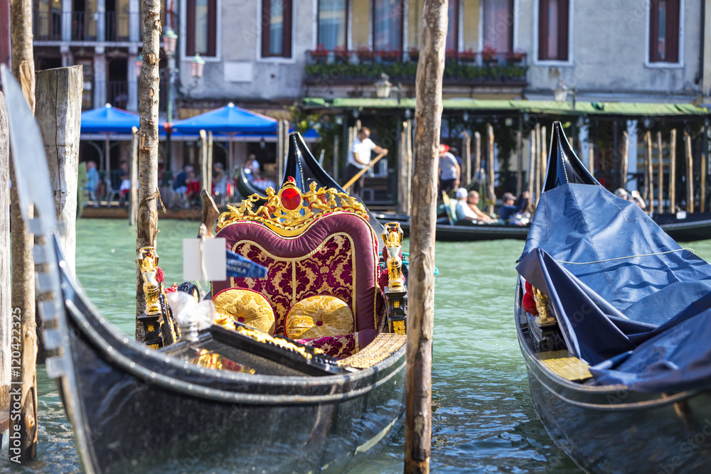 Traditional gondola in venezia