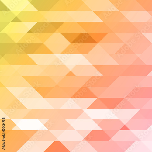 Colorful pink  orange  green polygonal background. Triangular polygons in origami style with gradient. Geometric abstract bright pattern design for your business. Vector illustration.