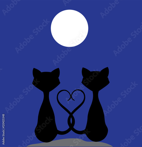 vector cats silhouettes
