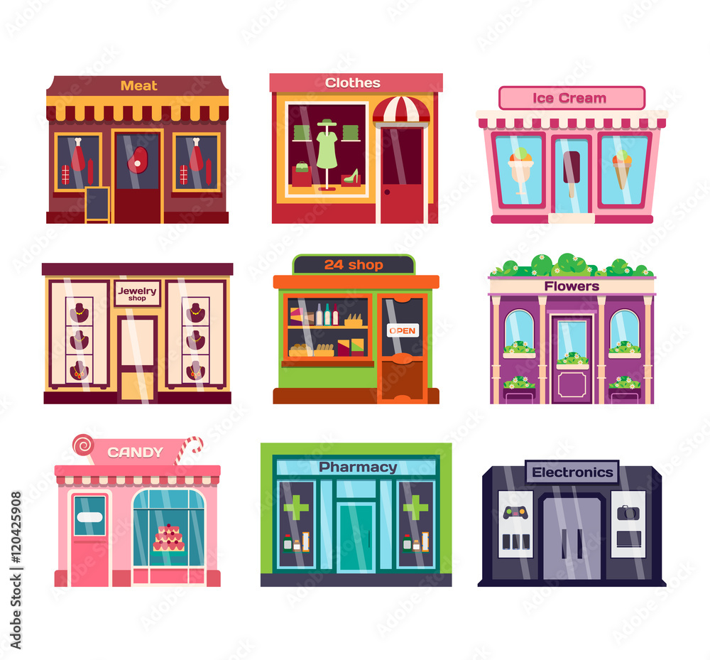 Shop facade vector illustration