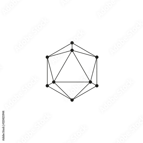 geometry minimal logo concept, hexagon vector logo template